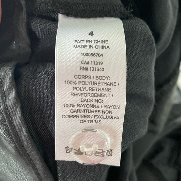 Loved, Dynamite Women’s Faux Black Leather Trousers with Belt Detail size 4 - Picture 3 of 9